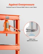 Vevor Hydraulic Shop Press 20 Ton with Press Plate for Bending New - Image 4