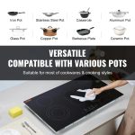Vevor Electric Ceramic Cooktop 5 Burners with Touch Control 8600W 35.4" x 20.5" New - Image 4