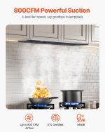 Vevor Range Hood 30" Built-in Vent 800 CFM with Gesture and Touch Control New - Image 3