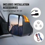Vevor Towing Mirrors Power Heated with Turn Signal and Puddle Light for Dodge Ram New - Image 6