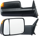 Vevor Towing Mirrors Power Heated with Turn Signal and Puddle Light for Dodge Ram New