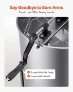 Vevor Honey Extractor Manual Spinner 4/8 Frame Capacity Stainless Steel New - Image 3