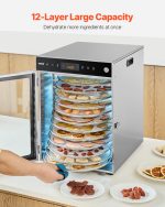 Vevor Rotary Food Dehydrator 12 Tray Machine Stainless Steel 800W New - Image 4