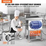Vevor Commercial Meat Grinder 22 Lbs/Min High Efficiency with Sausage Stuffer 2200W New - Image 2