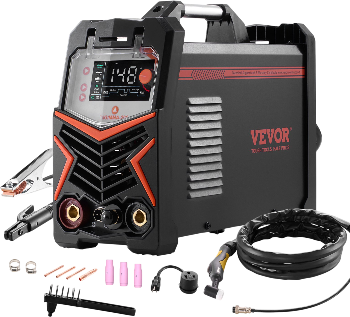 Vevor TIG Welder 3-in-1 Welding Machine Pulse MMA Stick IGBT Inverter LED Panel New - Image 1