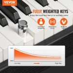 Vevor Digital Piano with Frame 88 Key Fully Weighted Dual Keyboard with 3 Pedals New - Image 2