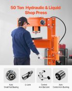 Vevor Hydraulic Shop Press 50 Ton with Press Plate for Bending New - Image 2