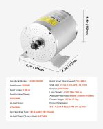 Vevor Brushless DC Motor Kit 3000W 72V 4900 RPM with Speed Controller New - Image 7