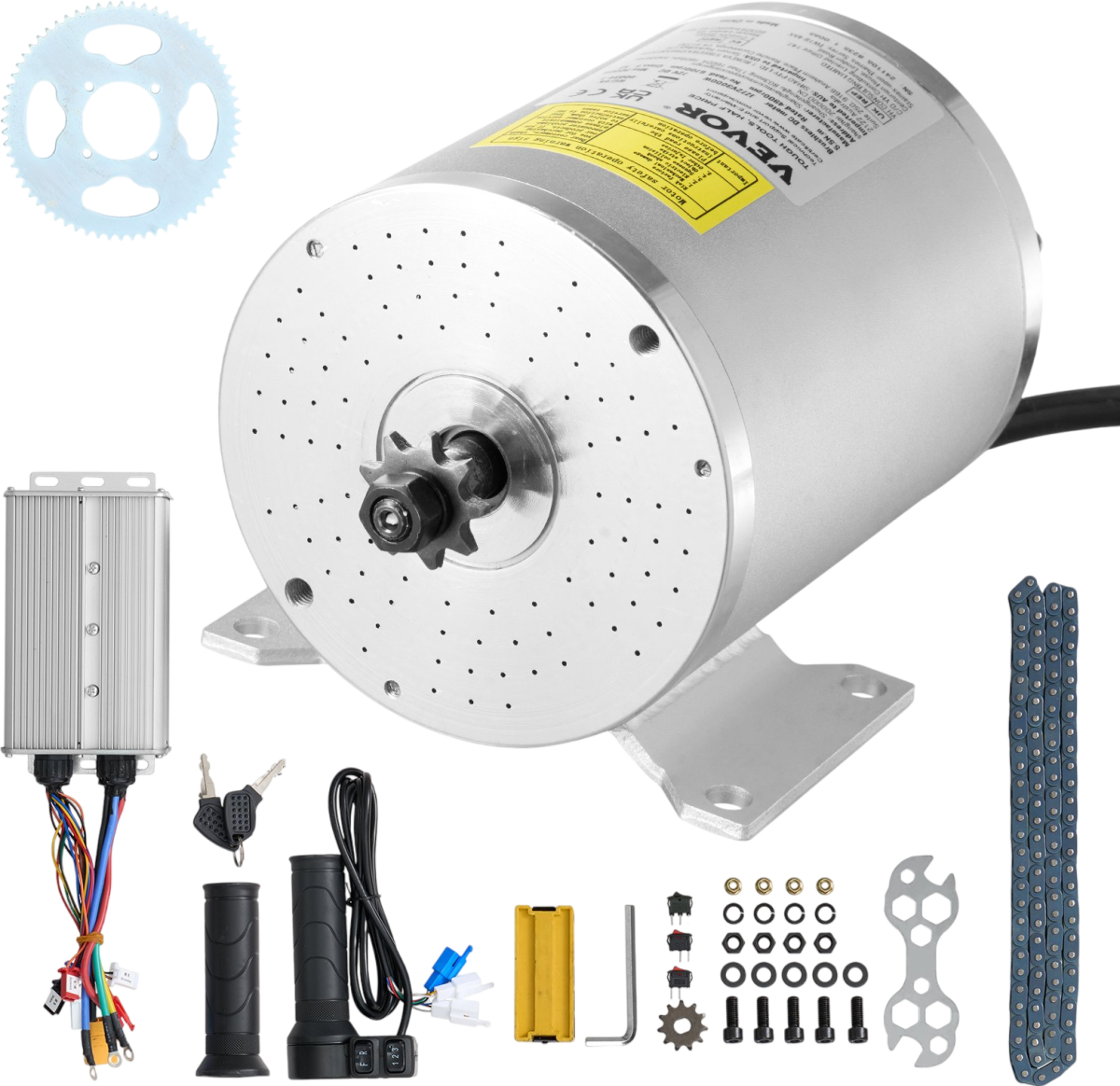 Vevor Brushless DC Motor Kit 3000W 72V 4900 RPM with Speed Controller New - Image 1
