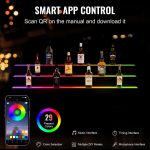 Vevor Lighted Bottle Display LED 48" 3-Step Bar Shelf with App Control New - Image 3
